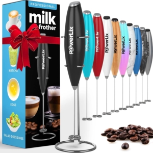 Best Budget Milk Frothers (2026): 7 Cheap Foam-Makers That Actually Work 2 PowerLix handheld milk frother with stainless steel whisk